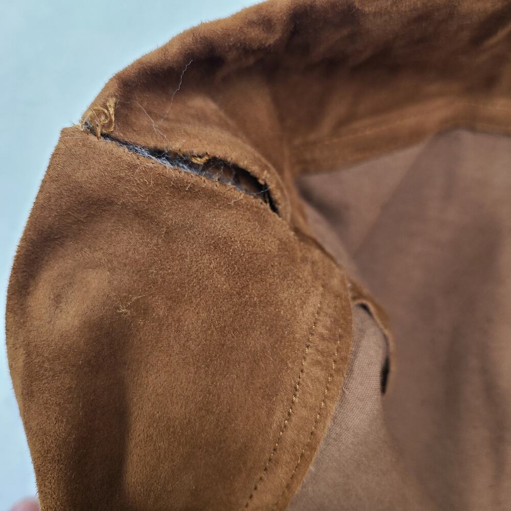 Sundance Brown 100% Leather Equestrian-style Riding Pants Suede Stretch Large - Picture 12 of 16